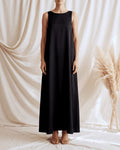 Black Sleeveless Slip Dress